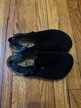 Birkenstock Tokio Black Suede Leather Clog EU 39